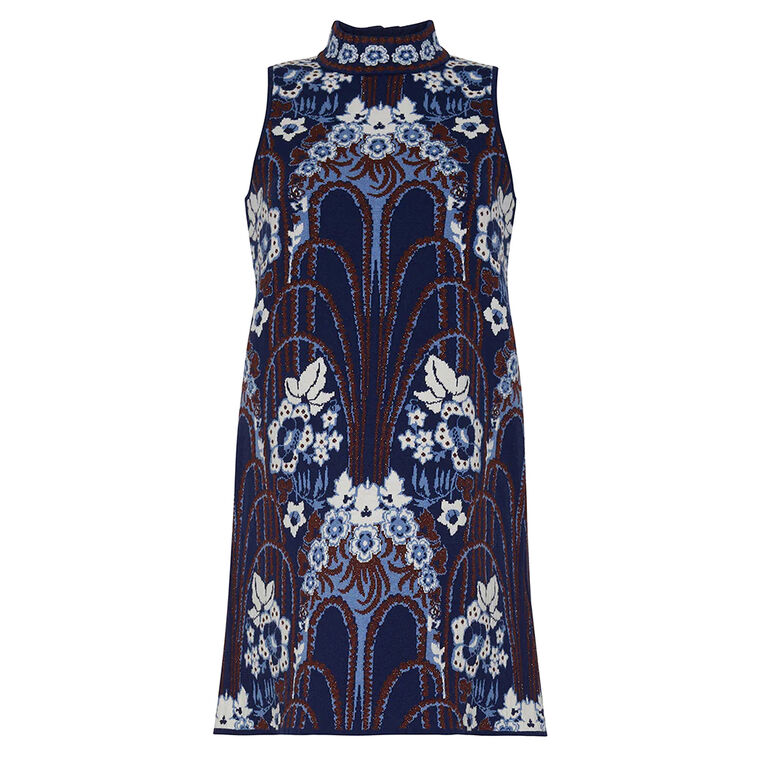 Ayla Sleeveless Mock Neck Mini Dress image number null