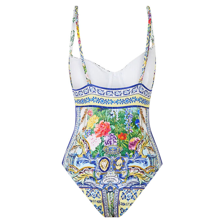 Eyelet Tie One-Piece Swimsuit image number null