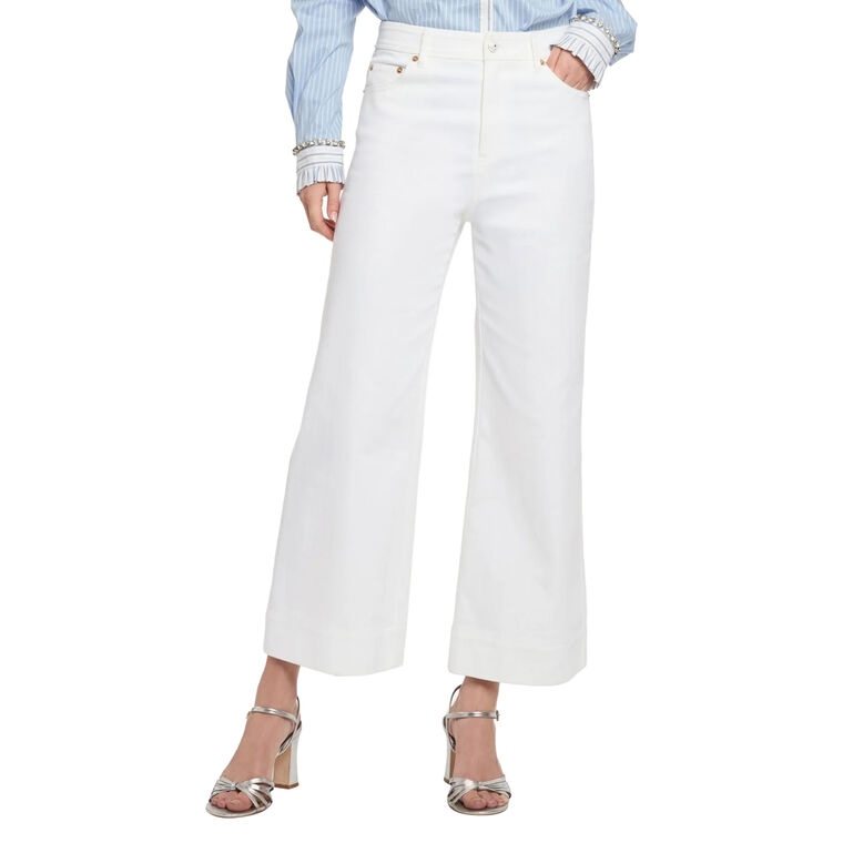 Joey Mid-Rise Cropped Wide-Leg Jeans image number null