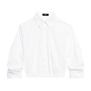 Fixed Sleeve Crop Shirt In Good Cotton