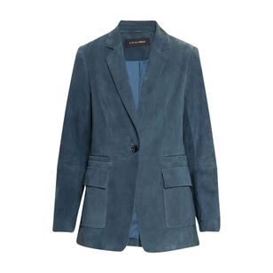 Brenna Single-Button Suede Jacket