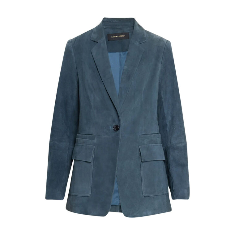 Brenna Single-Button Suede Jacket image number null