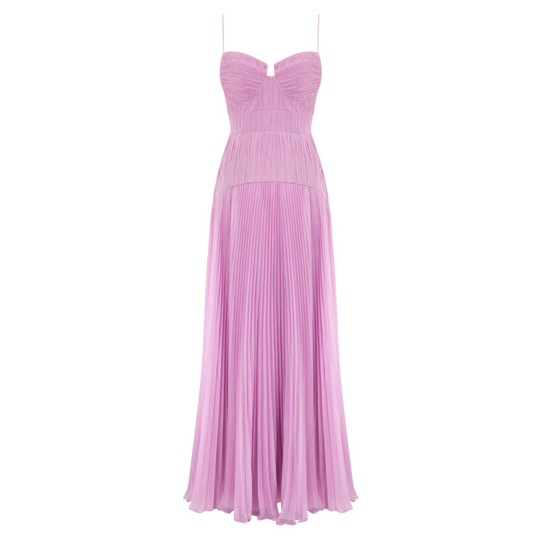 Saylor Sleeveless Pleated Gown image number null