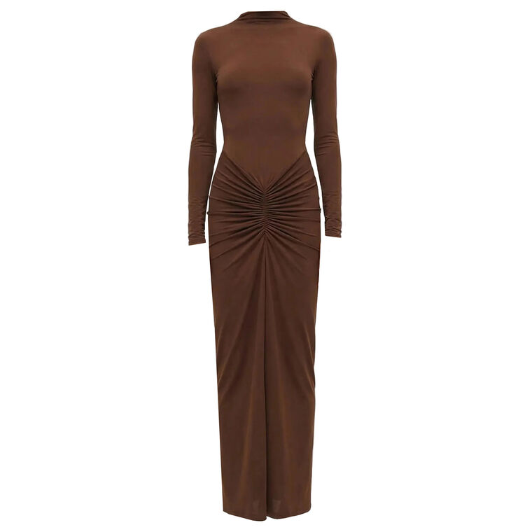 Scorpio Long Sleeve High Neck Maxi Dress image number null