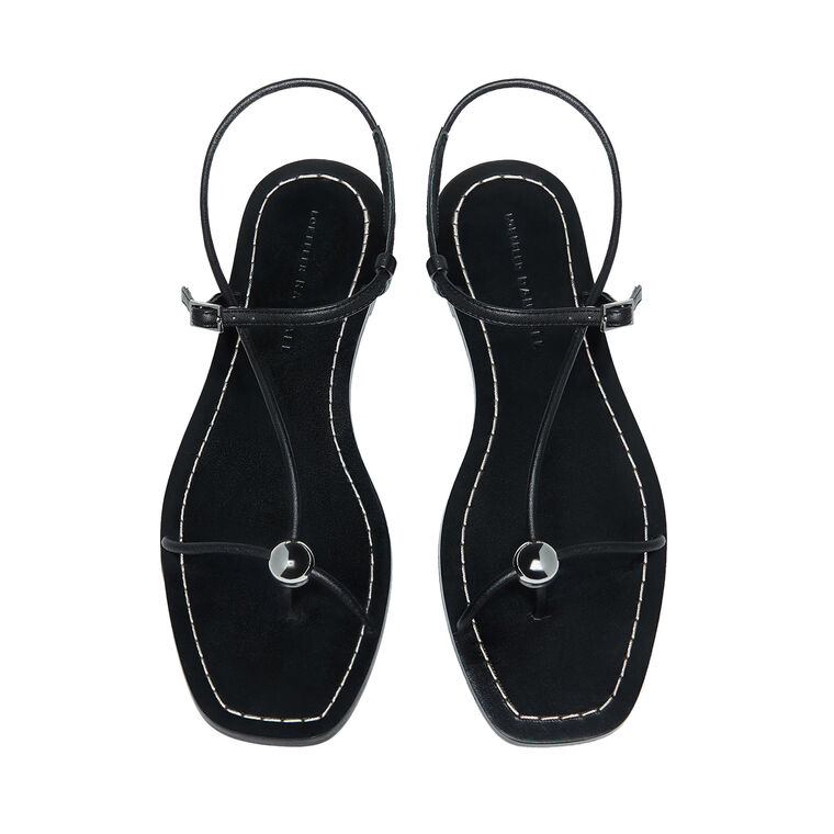 Lara Strappy Flat Sandal With Ornament Detail image number null