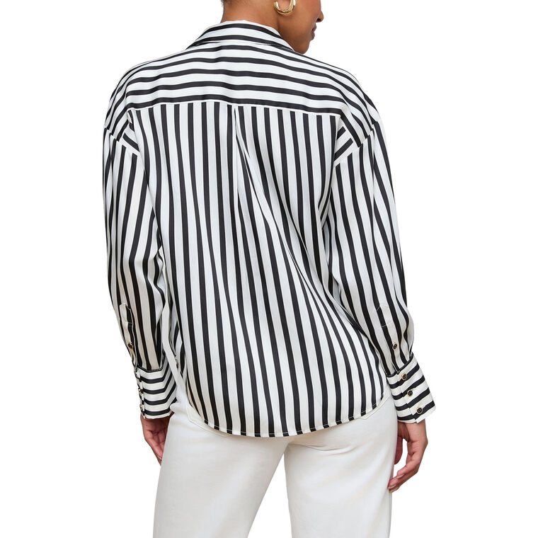 Eliora Long Sleeve Relaxed Button-Down Blouse image number null