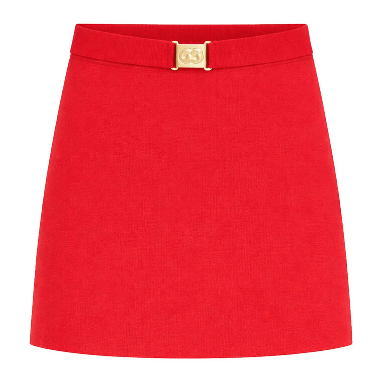 Amoret Belted Knit Mini Skort image number null