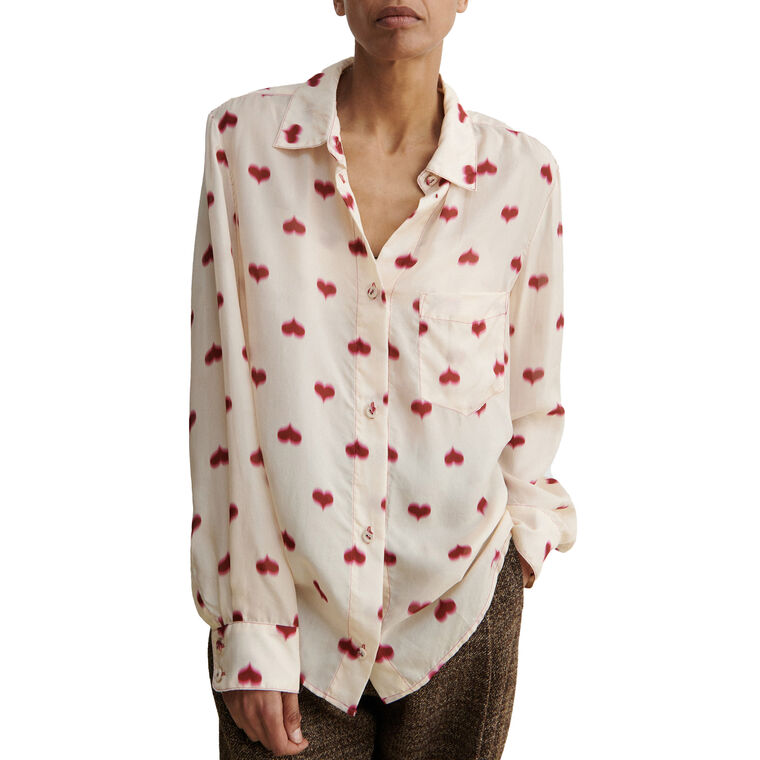 Lilo Long Sleeve Silk Top image number null