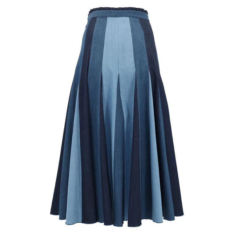 Godet Denim Skirt image number null