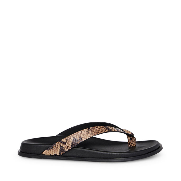 Zadie Python Flat Thong Sandal image number null