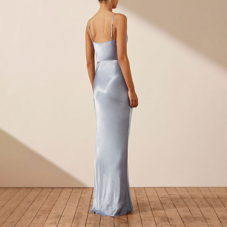 La Lune Bias Cowl Maxi Dress image number null