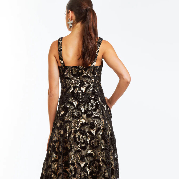 Tiramisu Velvet Lazer Cut Lace Top image number null