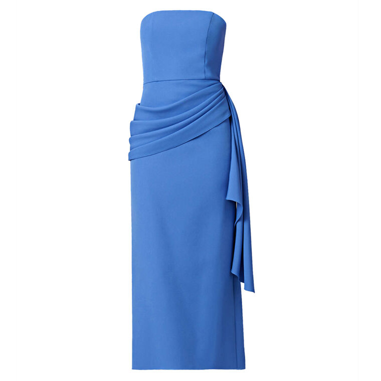 Annemarie Strapless Sash Detail Midi Dress image number null
