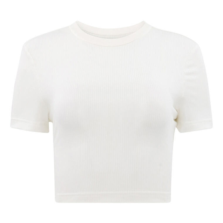 Cinta Short Sleeve Cropped Top image number null
