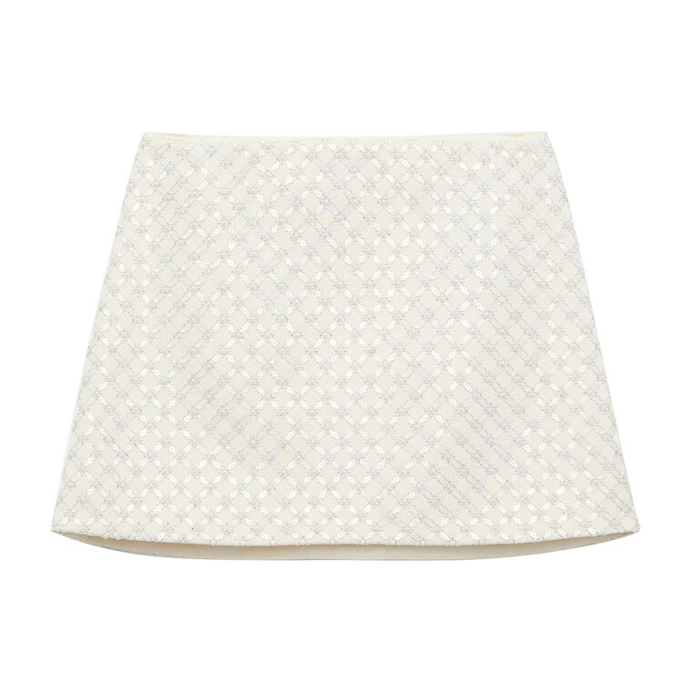 Sparkling Statement Sequin-Embellished Mini Skirt image number null