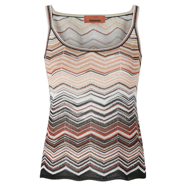 Tank Top With Metallic Fibers image number null