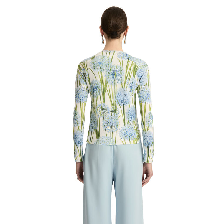 Long Sleeve Allium Printed Cardigan image number null