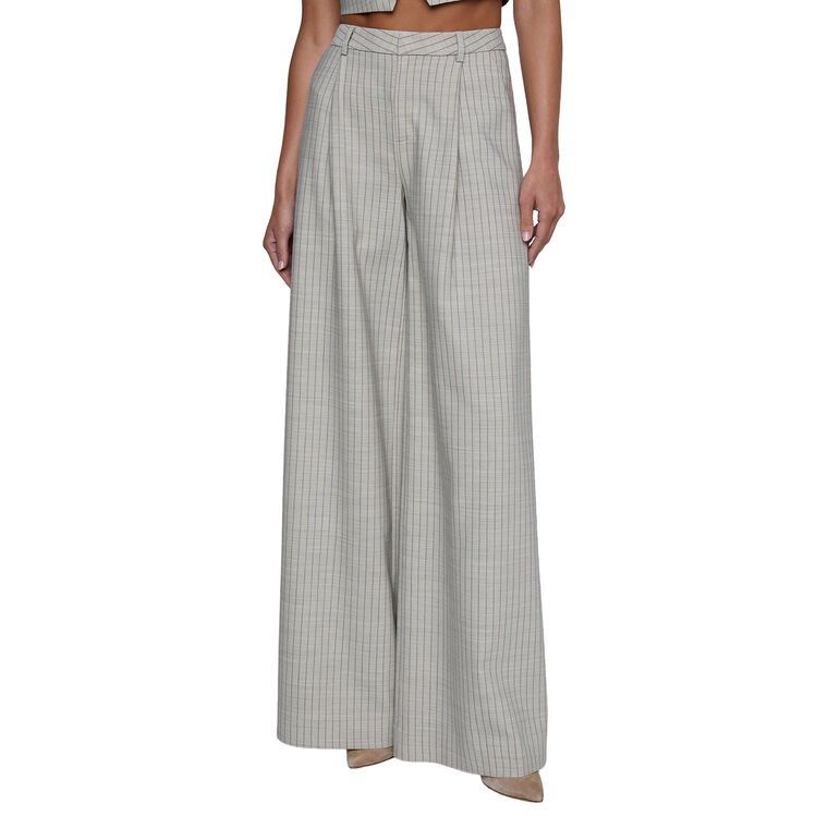 Allanah Mid Rise Pinstriped Trouser image number null