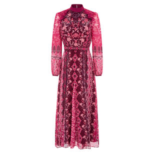 Jacqui B Long Sleeve Midi Dress