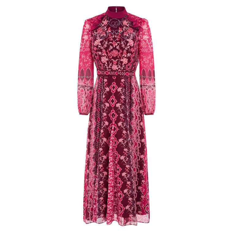 Jacqui B Long Sleeve Midi Dress image number null