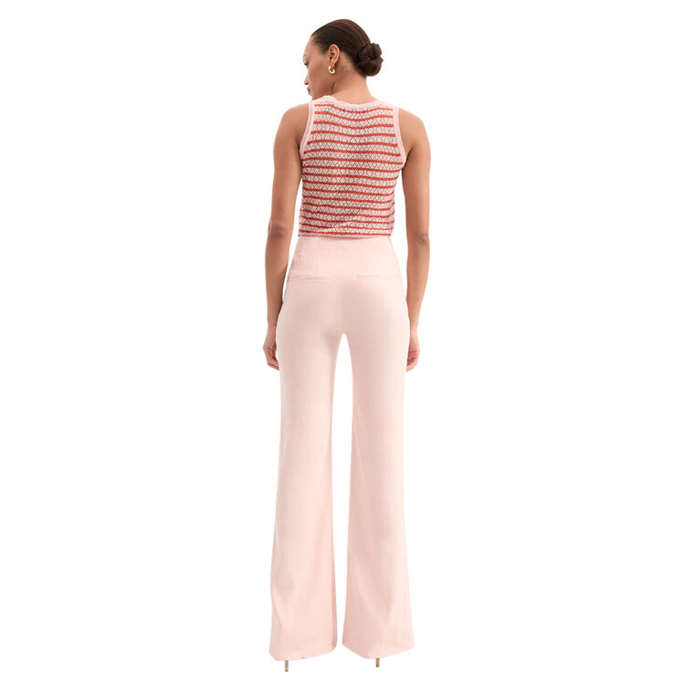 Komi Stretch-Linen Wide-Leg Pant image number null