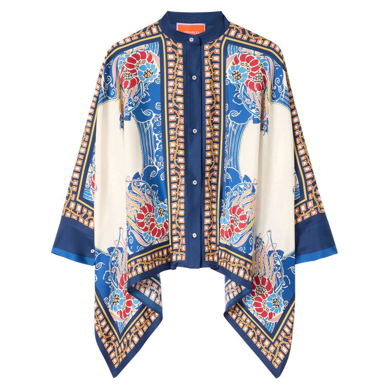Foulard Long Sleeve Silk Twill Shirt image number null