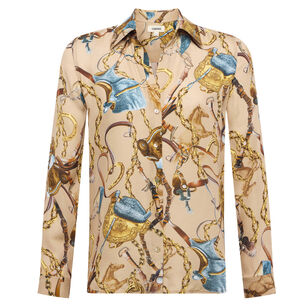 Nina Long Sleeve Silk Blouse