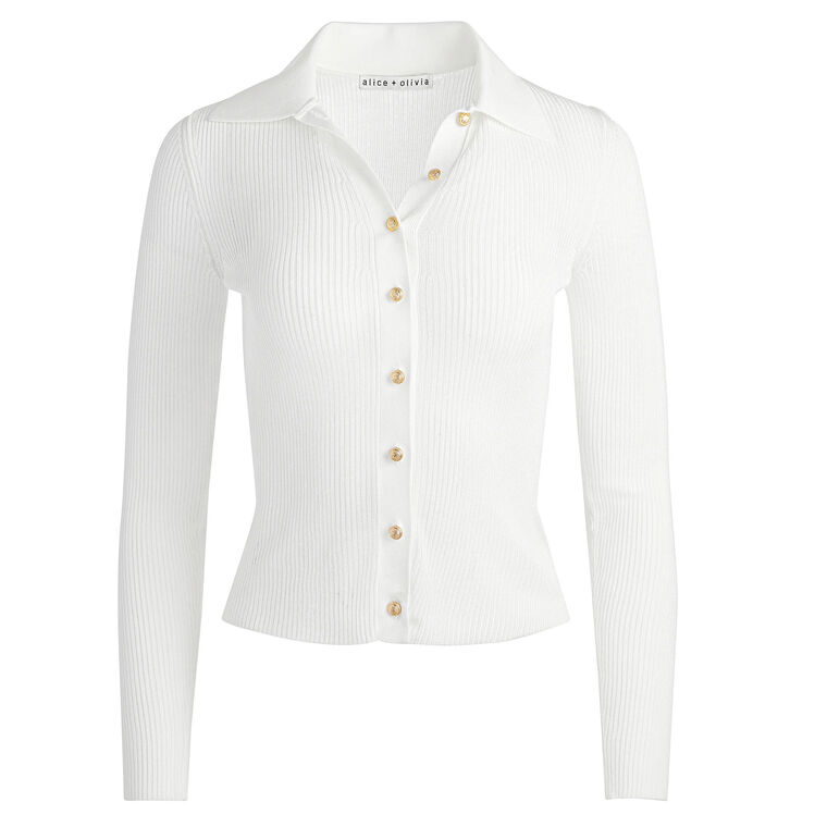 Nealie Ribbed Polo Cardigan image number null