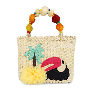 Noor Tucan Woven Straw Bag