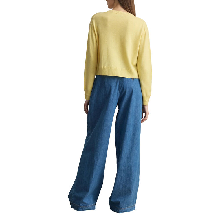 Lexia Long Sleeve Cashmere Crewneck Sweater image number null