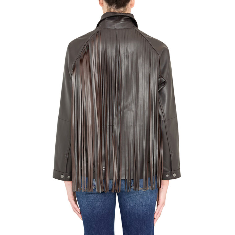 Drake Fringed Leather Jacket image number null