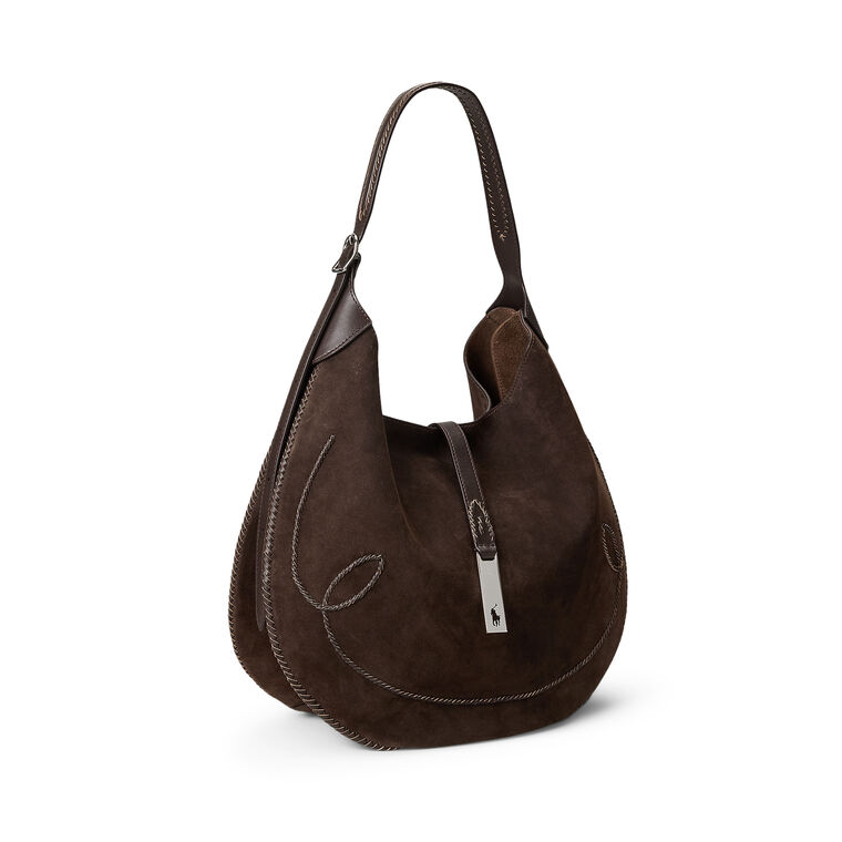 ID Suede Waist Stitch Shoulder Bag image number null