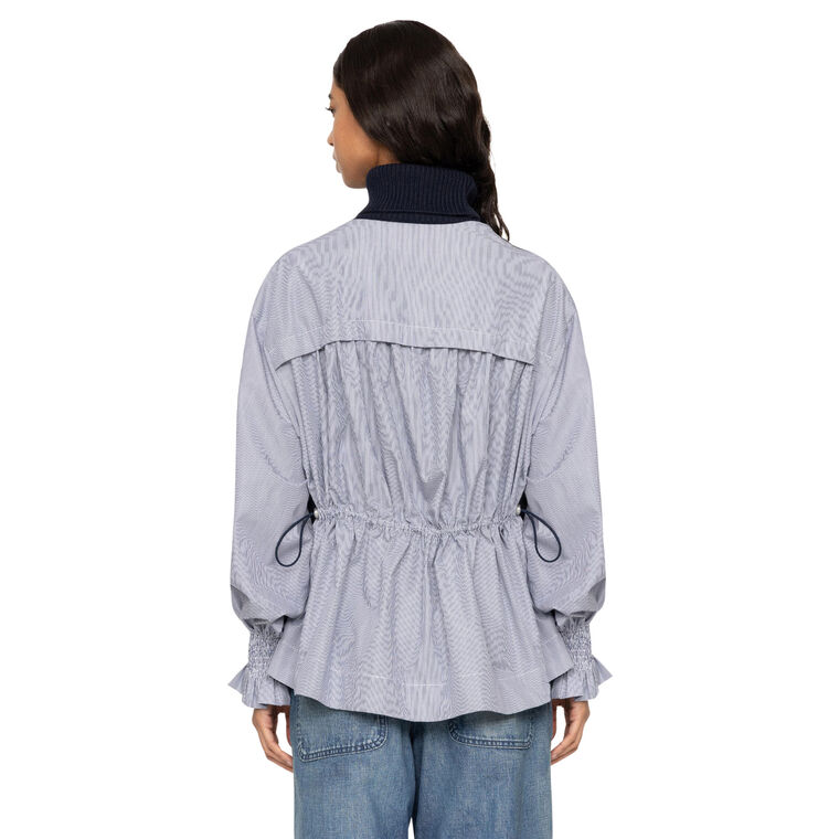 Devana Mixed Media Knot Turtleneck Sweater image number null