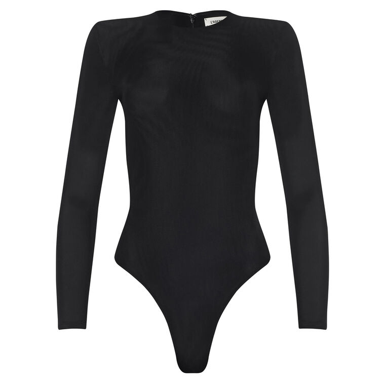 Trista Long Sleeve Bodysuit With Shoulder Pads image number null