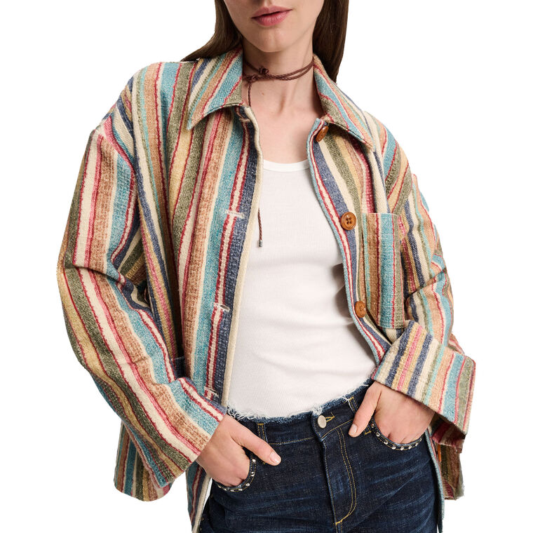 Striped Comfort Jacket image number null