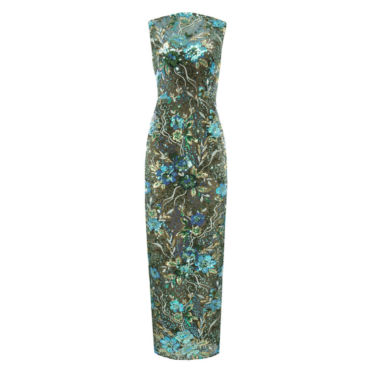 Violet Sequin Maxi Dress image number null