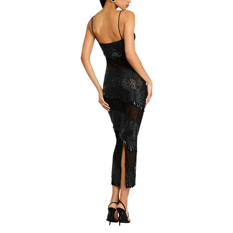 Carmine Sequin-Embellished Sleeveless Midi Dress image number null