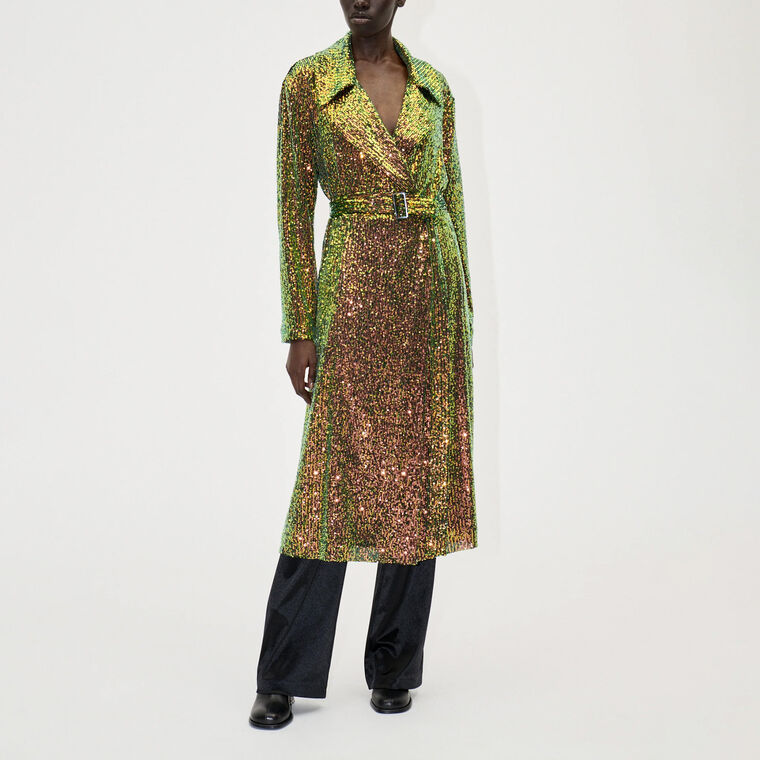 Paulos Sequin Long Sleeve Coat image number null