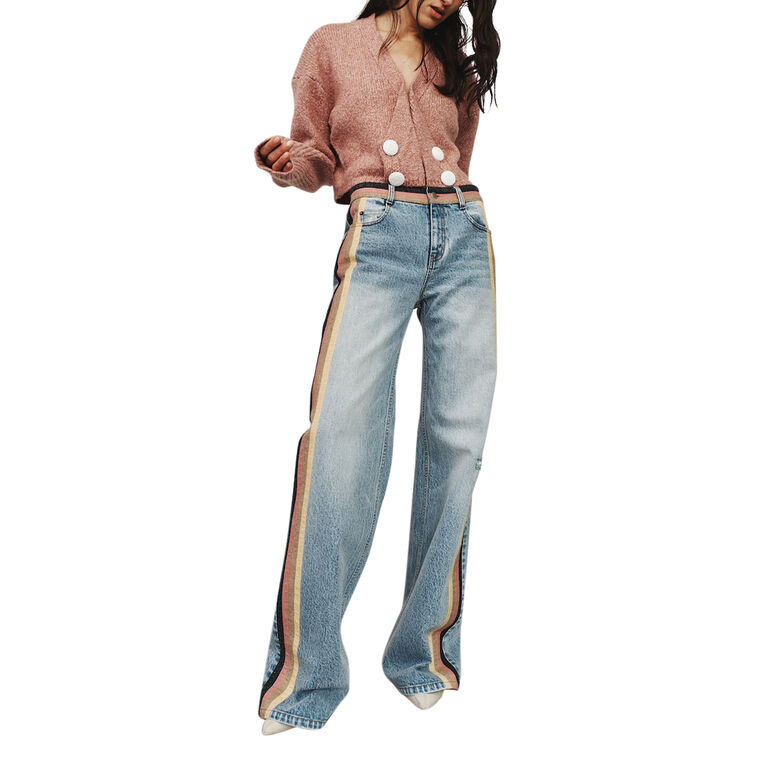 Bart Boyfriend Jeans With Stripe Details image number null