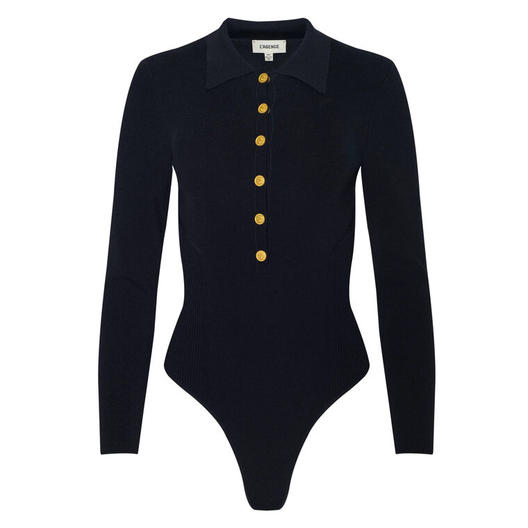 Elisabetta Long Sleeve Knit Bodysuit image number null
