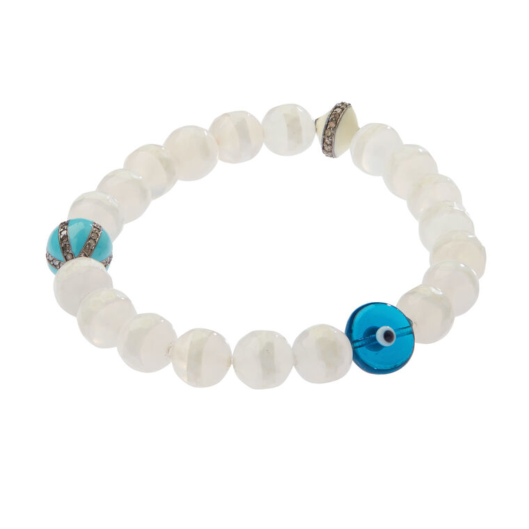 Agate Stripe Beaded Bracelet image number null