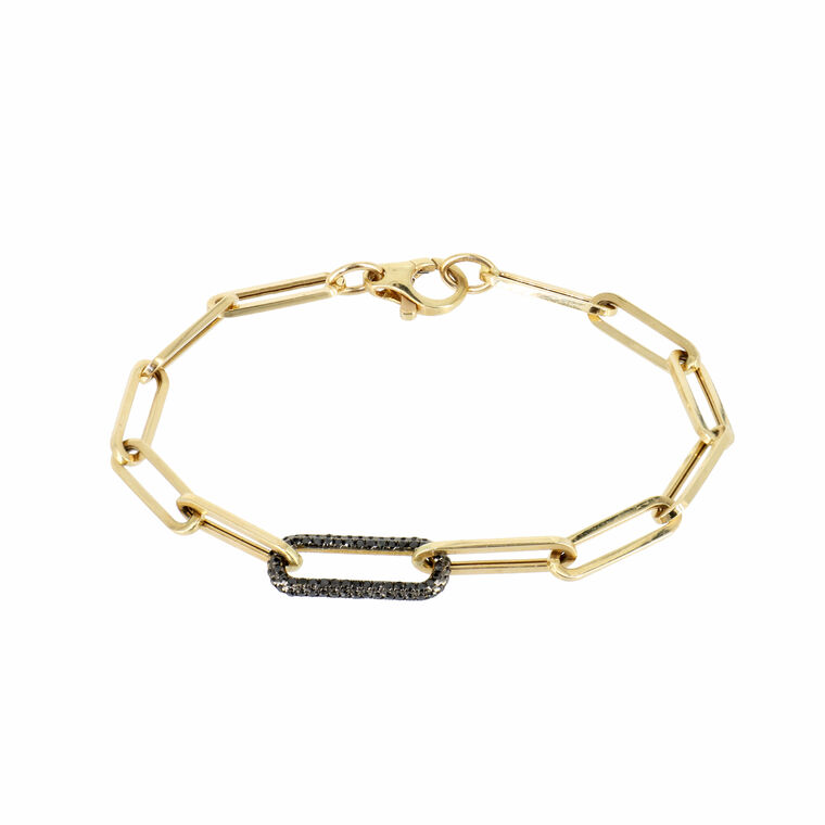 La Seta Bracelet with Black Diamonds