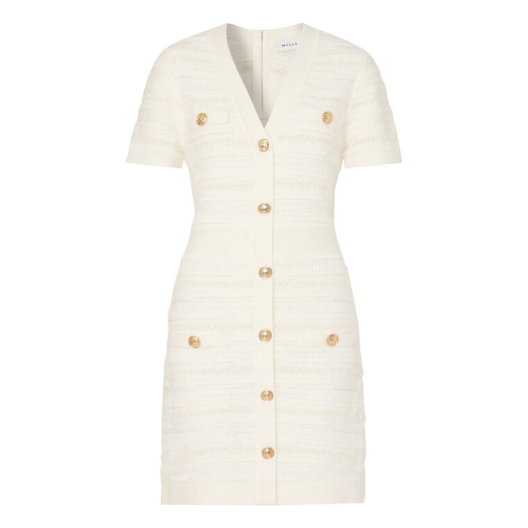 Kennedy Textured V-Neck Knit Mini Dress image number null