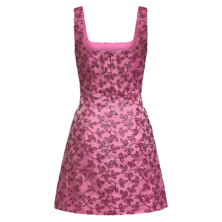 Brooke Floral Sequin Sleeveless Squareneck Mini Dress image number null