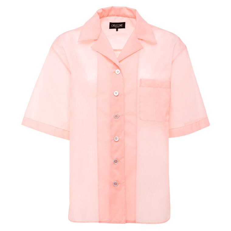Button Front Short Sleeve Bowling Shirt image number null