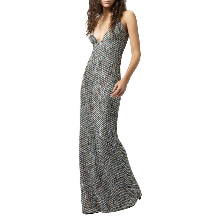 Spaghetti Strap V-Neck Maxi Dress image number null