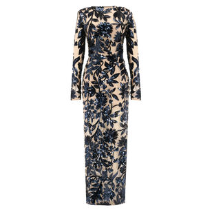 Long Sleeve Sequin Maxi Dress