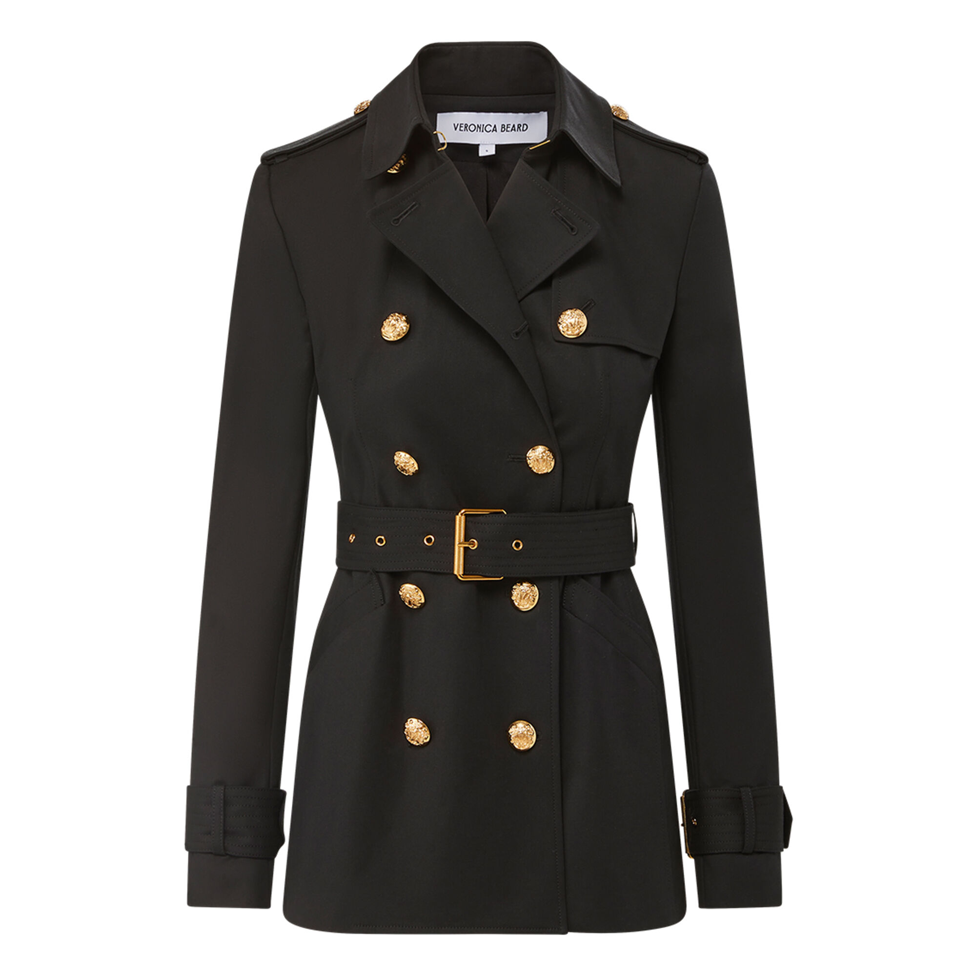Helmut Lang Black Cropped Trench Coat