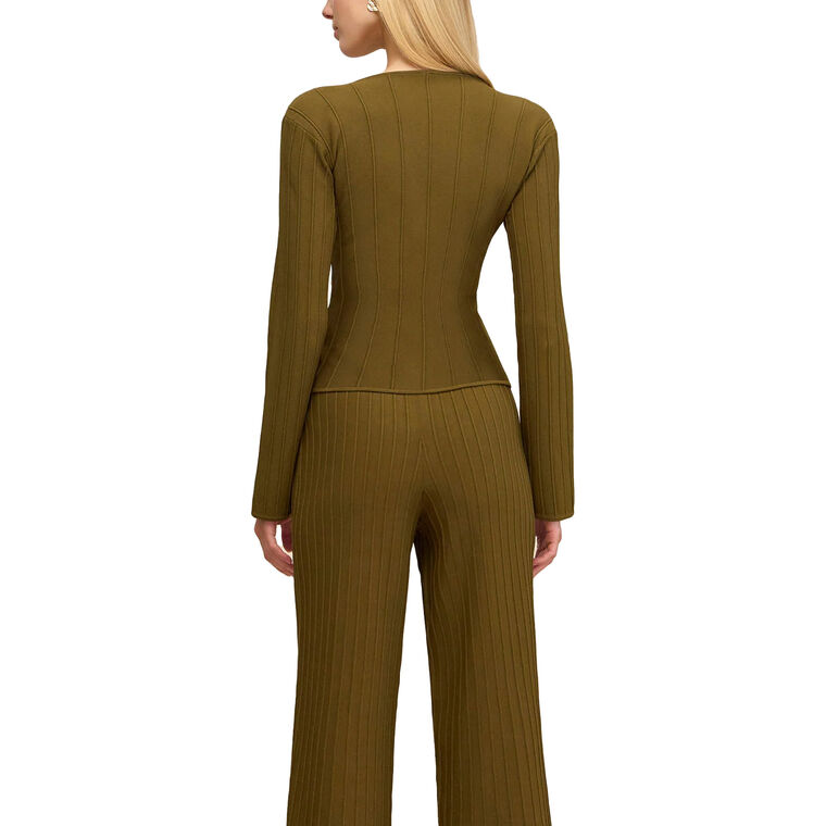 Collette Long Sleeve Top With Fixed Wrap Front image number null