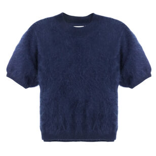 Cindy Short Sleeve Fuzzy Sweater